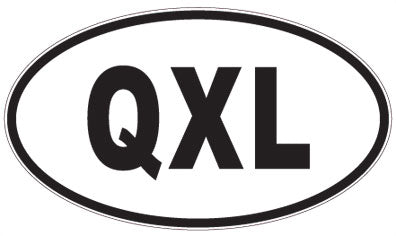 QXL - 3 Letter Initials Oval Sticker