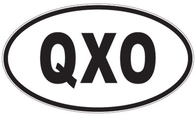 QXO - 3 Letter Initials Oval Sticker