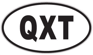 QXT - 3 Letter Initials Oval Sticker