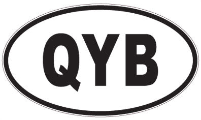 QYB - 3 Letter Initials Oval Sticker