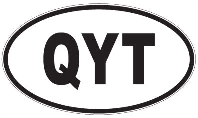 QYT - 3 Letter Initials Oval Sticker