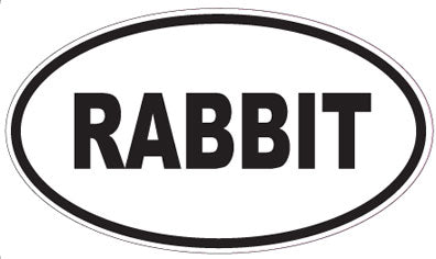 RABBIT - Oval Sticker
