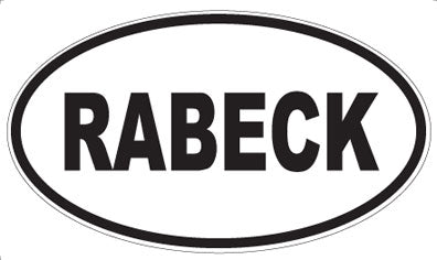 RABECK - Oval Magnet