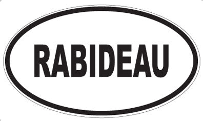 RABIDEAU - Oval Magnet
