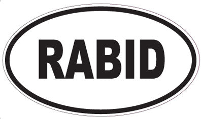 RABID - Oval Magnet