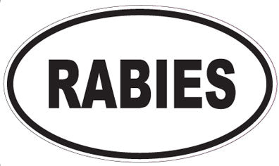 RABIES - Oval Sticker