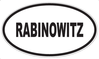 RABINOWITZ - Oval Magnet