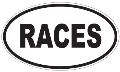 RACES - Oval Magnet
