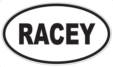 RACEY - Oval Sticker