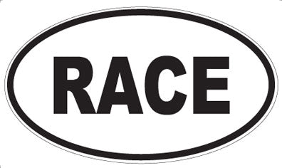 RACE - Oval Magnet