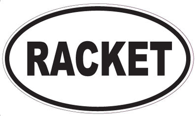 RACKET - Oval Sticker
