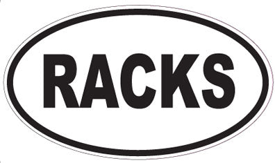 RACKS - Oval Sticker