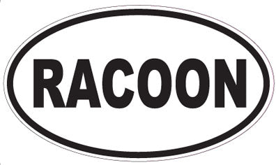 RACOON - Oval Sticker