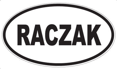 RACZAK - Oval Sticker