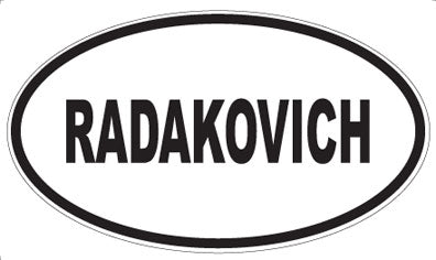 RADAKOVICH - Oval Magnet