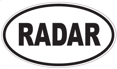 RADAR - Oval Sticker