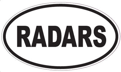 RADARS - Oval Sticker