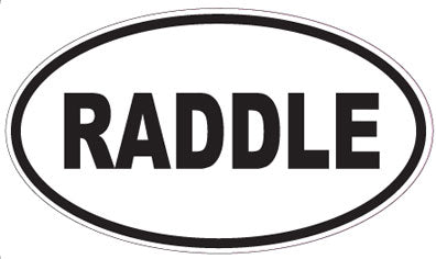RADDLE - Oval Sticker