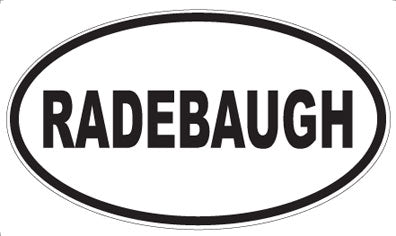 RADEBAUGH - Oval Magnet