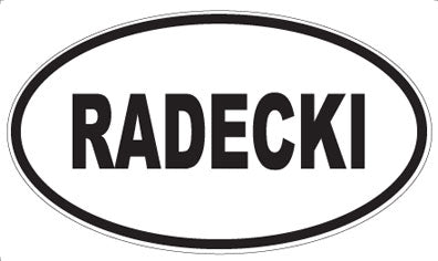 RADECKI - Oval Magnet