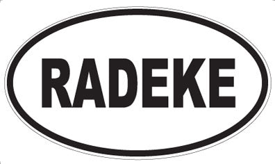 RADEKE - Oval Magnet