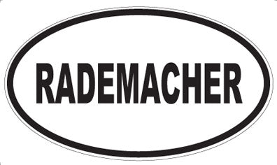 RADEMACHER - Oval Sticker