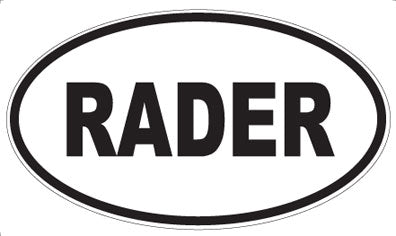 RADER - Oval Magnet