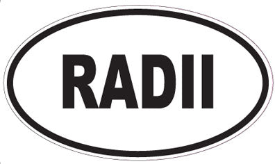 RADII - Oval Sticker