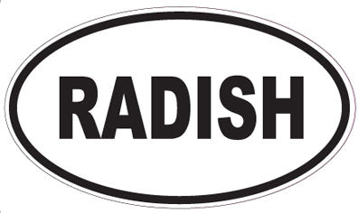 RADISH - Oval Sticker