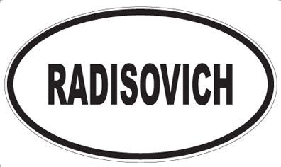 RADISOVICH - Oval Magnet