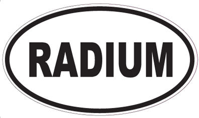 RADIUM - Oval Sticker
