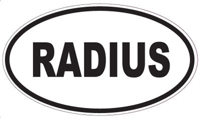 RADIUS - Oval Sticker