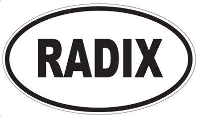 RADIX - Oval Sticker