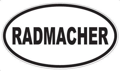 RADMACHER - Oval Sticker