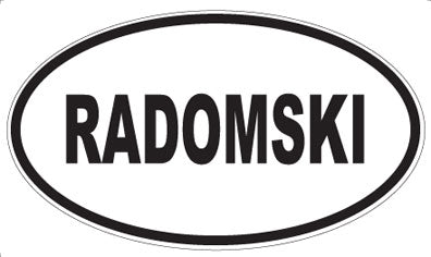 RADOMSKI - Oval Sticker