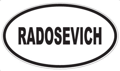 RADOSEVICH - Oval Magnet