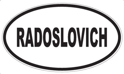 RADOSLOVICH - Oval Magnet