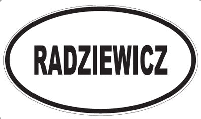 RADZIEWICZ - Oval Magnet