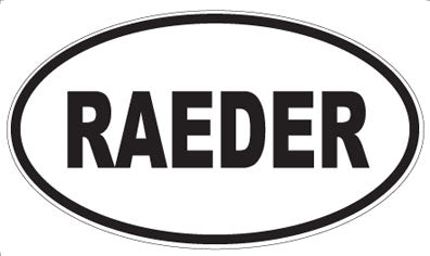RAEDER - Oval Magnet