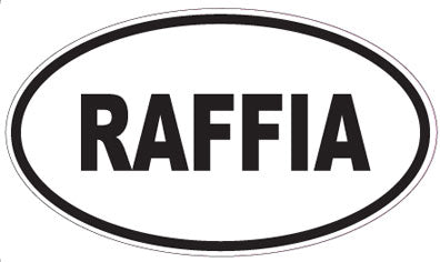 RAFFIA - Oval Sticker
