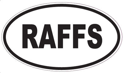RAFFS - Oval Sticker