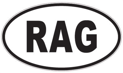 RAG - 3 Letter Initials Oval Sticker