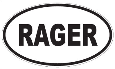RAGER - Oval Magnet