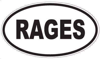 RAGES - Oval Magnet