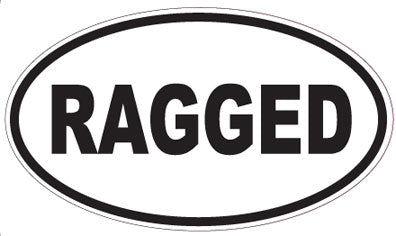 RAGGED - Oval Sticker
