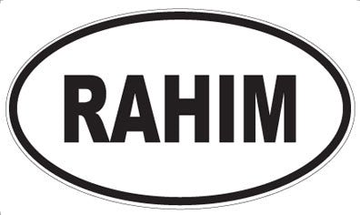 RAHIM - Oval Magnet