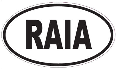 RAIA - Oval Sticker