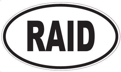 RAID - Oval Sticker