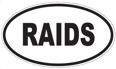 RAIDS - Oval Magnet
