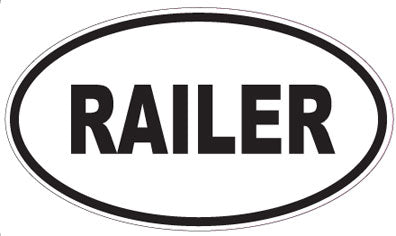 RAILER - Oval Sticker